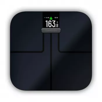 Garmin Index S2 slimme weegschaal zwart met Wi-Fi, lichaamssamenstelling, 16 gebruikersprofielen