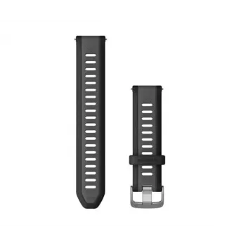 Garmin Quick Release siliconen bandje 20 mm Zwart/Leigrijs 010-11251-AG