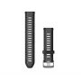 Garmin Quick Release siliconen bandje 20 mm Zwart/Leigrijs 010-11251-AG
