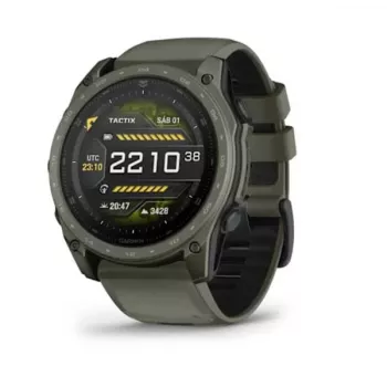Garmin tactix 8 AMOLED smartwatch 51 mm Cerakote met Applied Ballistics Ultralight-rekenmachine, olijfgroen