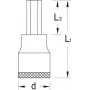 GEDORE 1/2 inch aandrijf inbusdop-bit 8 mm, 90 mm lengte, DIN 7422, mangaanfosfateerd 6157730