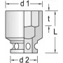 GEDORE 3/4 inch aandrijf 30 mm zeskant-slagschroevendraaier-dopsleutel, 6-kant, DIN 3129 6282550