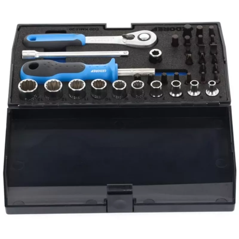 GEDORE dopsleutelset 1/4 inch, 37-delig (met ratel)