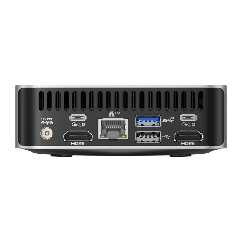 GEEKOM A8 Mini PC, AMD Ryzen 7 8745HS, 16GB DDR5, 1TB PCIe Gen4 SSD, Windows 11 Pro, zwart