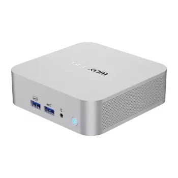 GEEKOM A8 Mini PC, AMD Ryzen 7 8745HS, 16GB DDR5, 1TB PCIe Gen4 SSD, Windows 11 Pro, zwart