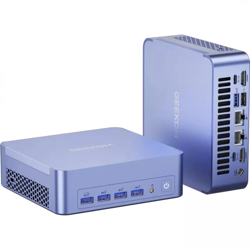 GEEKOM AX8 MAX mini-pc, Intel Core i7-12650H, 16GB DDR5, 512GB SSD, Windows 11 Pro, zilver