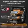 GEEKOM AX8 MAX mini-pc, Intel Core i7-12650H, 16GB DDR5, 512GB SSD, Windows 11 Pro, zilver