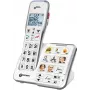 Geemarc AmpliDECT 595 Draadloze fototelefoon voor senioren met antwoordapparaat, fototoetsen, verlicht display, Wit