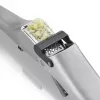 GEFU GARLICO knoflookpers, roestvrijstalen knoflookpers met geïntegreerde reinigingspen, ergonomische greep, vaatwasmachinebestendig, zilver