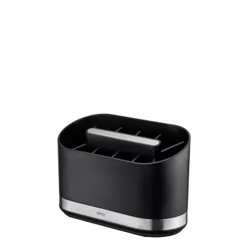 GEFU SMARTLINE tafel-organizer houder, RVS & zwart, antislip basis, vaatwasserbestendig, 10 x 14 cm