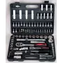 GEKO 94-delige L-TECH dopsleutel- en steeksleutelset met 1/4 inch en 1/2 inch aandrijving, chroom-vanadium, satijnen afwerking, kunststof koffer