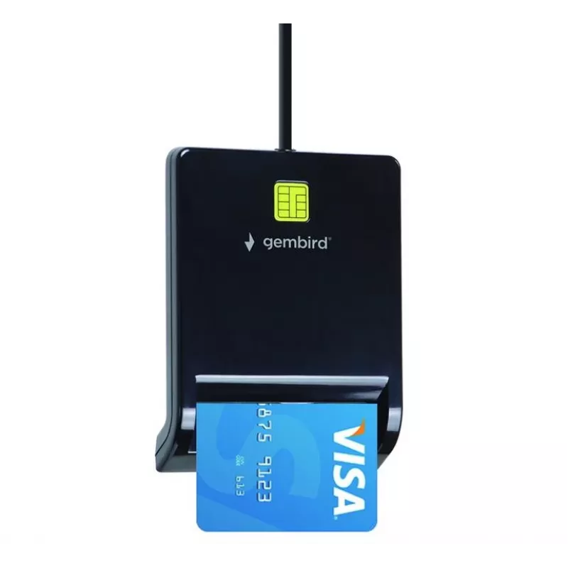 Gembird FD2-SCR universele USB-smartcardlezer, zwart