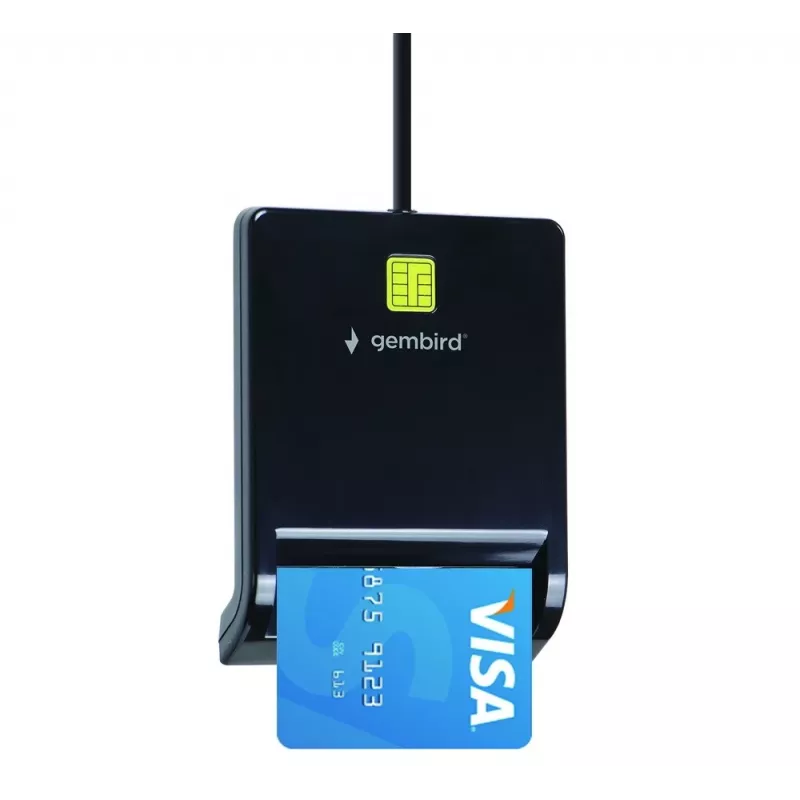 Gembird FD2-SCR universele USB-smartcardlezer, zwart