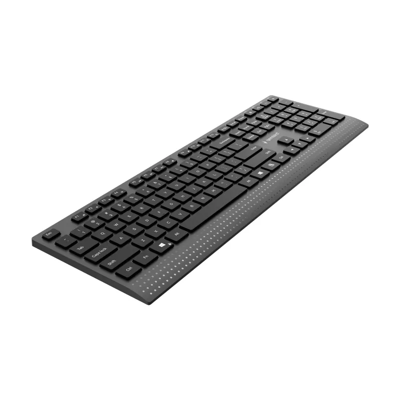 Gembird KB-MCH-06 Slim Bekabeld Multimedia-toetsenbord met Type-C-adapter, US-layout, Zwart