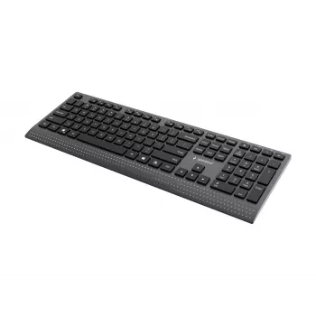 Gembird KB-MCH-06 Slim Bekabeld Multimedia-toetsenbord met Type-C-adapter, US-layout, Zwart