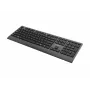Gembird KB-MCH-06 Slim Bekabeld Multimedia-toetsenbord met Type-C-adapter, US-layout, Zwart