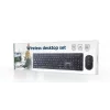GEMBIRD KBS-WCH-04-RU draadloze toetsenbord- en muisset, Russische indeling, zwart