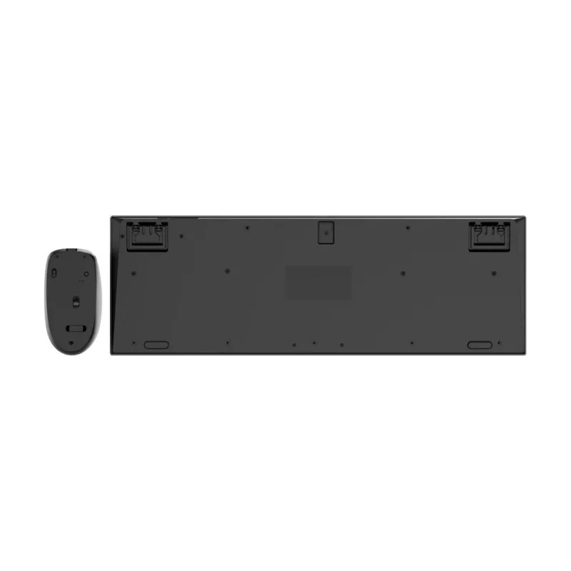 Gembird KBS-WPS-02 slanke draadloze toetsenbord-en-muisset met dual mode, 2,4 GHz + Bluetooth, US-indeling, zwart
