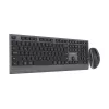 Gembird KBS-WPS-02 slanke draadloze toetsenbord-en-muisset met dual mode, 2,4 GHz + Bluetooth, US-indeling, zwart