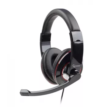 Gembird MHS-001 stereo-headset met volumeregeling, bedraad, over-ear, zwart