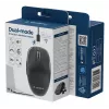 Gembird MUSW2-6B-01 dual-mode draadloze muis, 2,4 GHz + Bluetooth 5.0, 1600 DPI, 6 knoppen, zwart