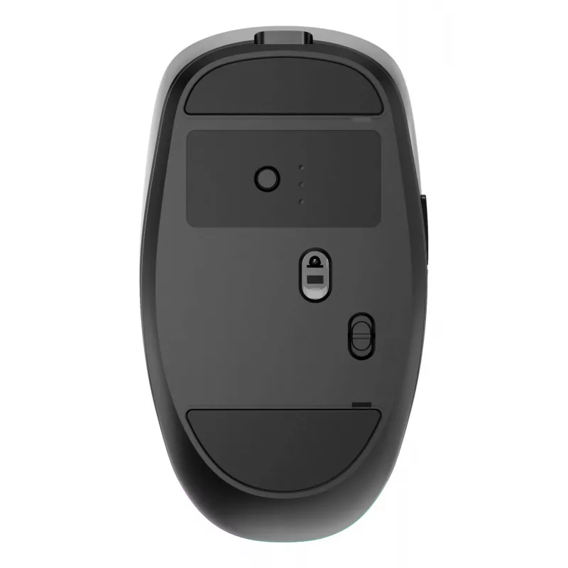 Gembird MUSW2-6B-01 dual-mode draadloze muis, 2,4 GHz + Bluetooth 5.0, 1600 DPI, 6 knoppen, zwart