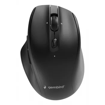 Gembird MUSW2-6B-02 dual-mode draadloze muis (2.4G + BT), 2400 DPI, 6 toetsen, zwart