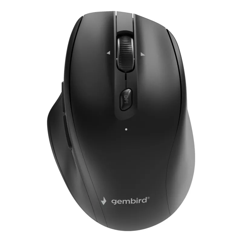 Gembird MUSW2-6B-02 dual-mode draadloze muis (2.4G + BT), 2400 DPI, 6 toetsen, zwart