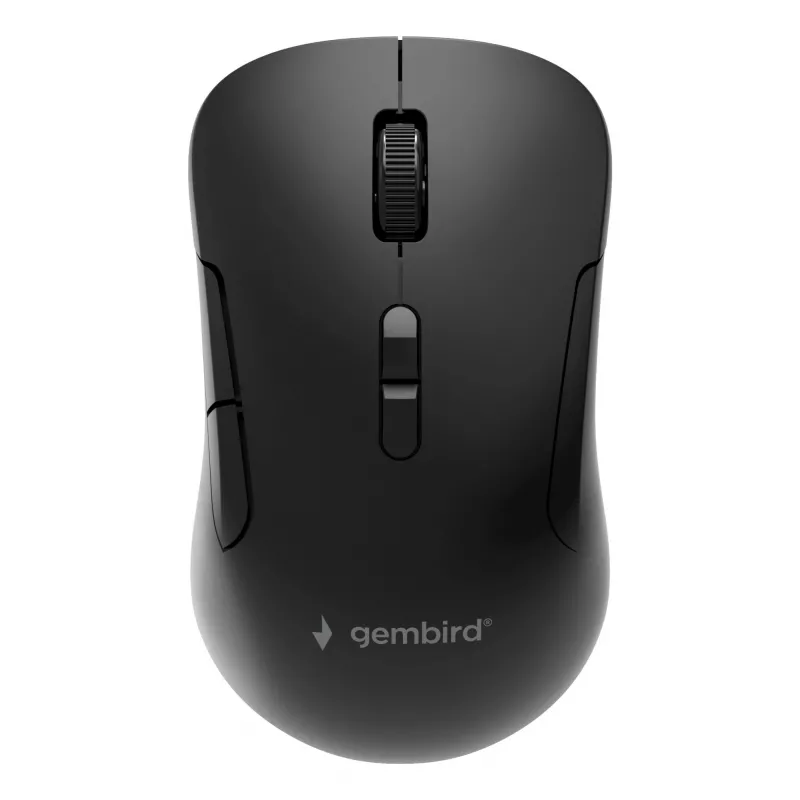 Gembird MUSW2-7B-01 Dual-mode draadloze muis (2.4G + Bluetooth), 1600 DPI, 7 knoppen, Zwart