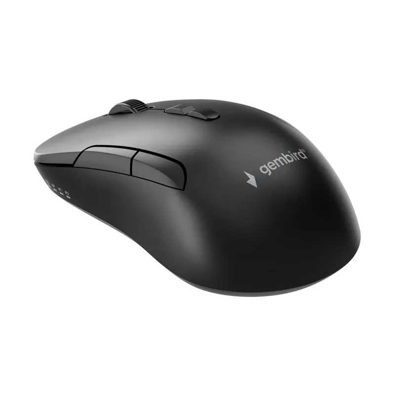 Gembird MUSW2-7B-01 Dual-mode draadloze muis (2.4G + Bluetooth), 1600 DPI, 7 knoppen, Zwart