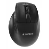 Gembird MUSW3-9B-01 triple-mode draadloze ergonomische muis (2,4 GHz + Bluetooth + USB-C), 2400 DPI, 9 knoppen, zwart
