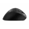 Gembird MUSW3-9B-01 triple-mode draadloze ergonomische muis (2,4 GHz + Bluetooth + USB-C), 2400 DPI, 9 knoppen, zwart