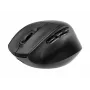 Gembird MUSW3-9B-01 triple-mode draadloze ergonomische muis (2,4 GHz + Bluetooth + USB-C), 2400 DPI, 9 knoppen, zwart