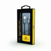 Gembird USB-A naar Lightning kabel, premium spiraal metaal, 1m, metallic grijs
