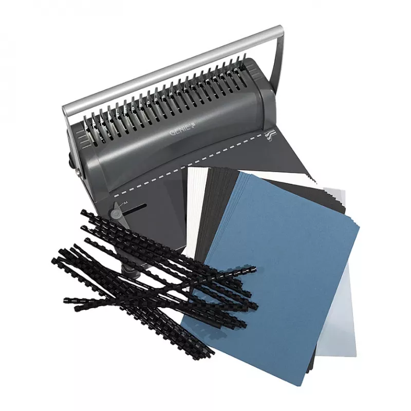 Genie CB 850 handmatige comb-bindmachine, 350 blad, zwart