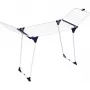 Genio 157185 27m 3-laags opvouwbaar wasrek met wielen, wit/blauw