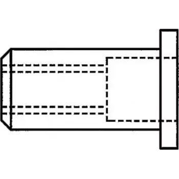 GESIPA blindklinkmoer M10 x 12 x 17,5 mm staal verzinkt platte kop, klembereik 0,25–3,5 mm, 100-pack (1433709)