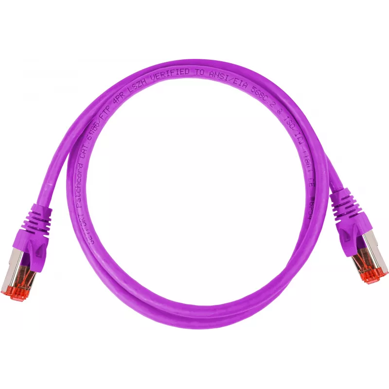 GETFORT Cat.6A S/FTP LSOH patchkabel 0,5 m paars
