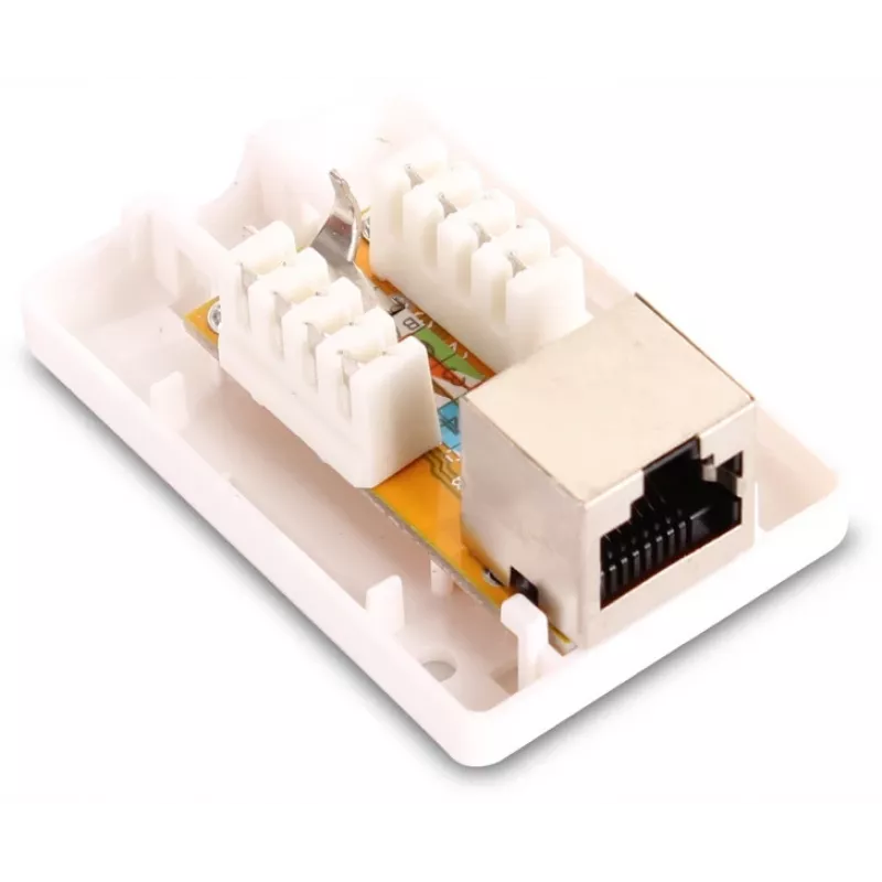 GETFORT GF-1G6FTP Afgeschermd opbouw-RJ45-contactdoos Cat.6, 1-poort, Wit