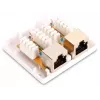 GETFORT GF-2G5EFTP afgeschermde opbouw-RJ45-doos, 2-poorts, Cat.5e, wit