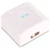 GETFORT GF-2G5EFTP afgeschermde opbouw-RJ45-doos, 2-poorts, Cat.5e, wit