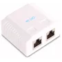 GETFORT GF-2G5EFTP afgeschermde opbouw-RJ45-doos, 2-poorts, Cat.5e, wit