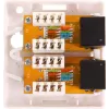 GETFORT GF-2G5EUTP opbouw dubbele RJ45 Cat.5e UTP netwerkdoos, wit