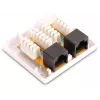 GETFORT GF-2G5EUTP opbouw dubbele RJ45 Cat.5e UTP netwerkdoos, wit