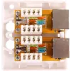 GETFORT GF-2G6FTP afgeschermde opbouw netwerkdoos, 2x RJ45, Cat6 FTP, wit
