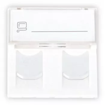 GETFORT GF-2MOD-2G Mosaic 2-poorts RJ45 Cat.5e netwerkmodule, 45x45mm, wit