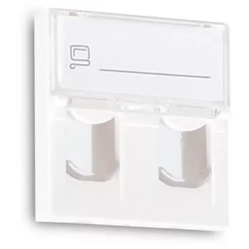 GETFORT GF-2MOD-2G Mosaic 2-poorts RJ45 Cat.5e netwerkmodule, 45x45mm, wit