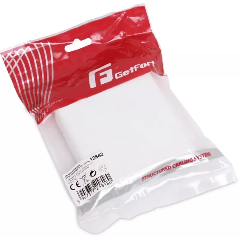 GETFORT GF-FO2P FTTH glasvezel aansluitdoos met SC/APC- en LC/APC-adapters, 2-poorts wanddoos, singlemode, wit