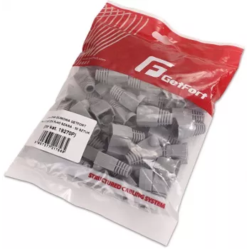 GETFORT GF-OS-RJ45-50 Grijze RJ45-Stekkerbeschermkappen, 50-pack, Trekontlasting voor Ethernet-kabels