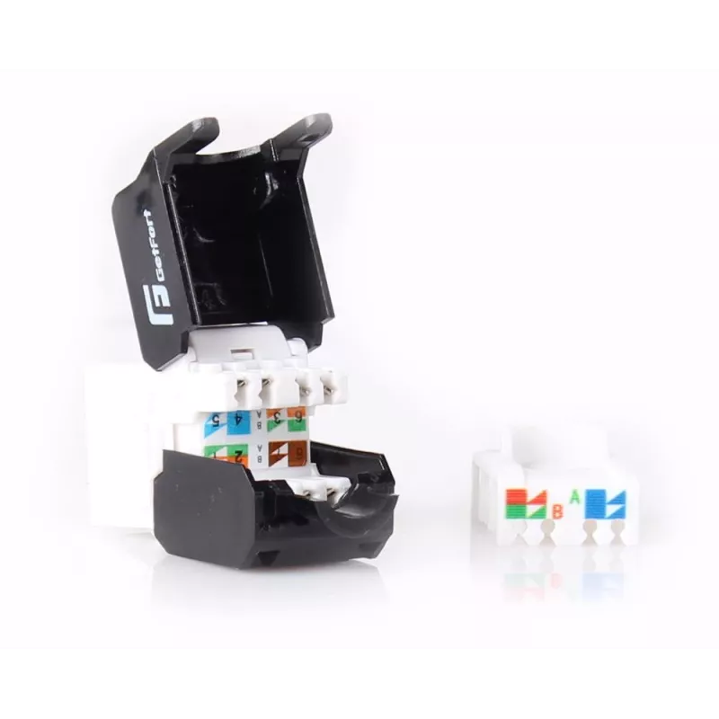 GETFORT KGF-6AUTP-NT Cat.6A UTP tool-less Keystone Jack-module, RJ45 female, wit